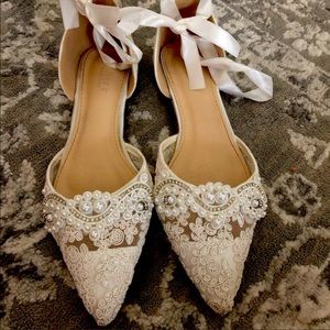 Wedding Lace Up Flats
